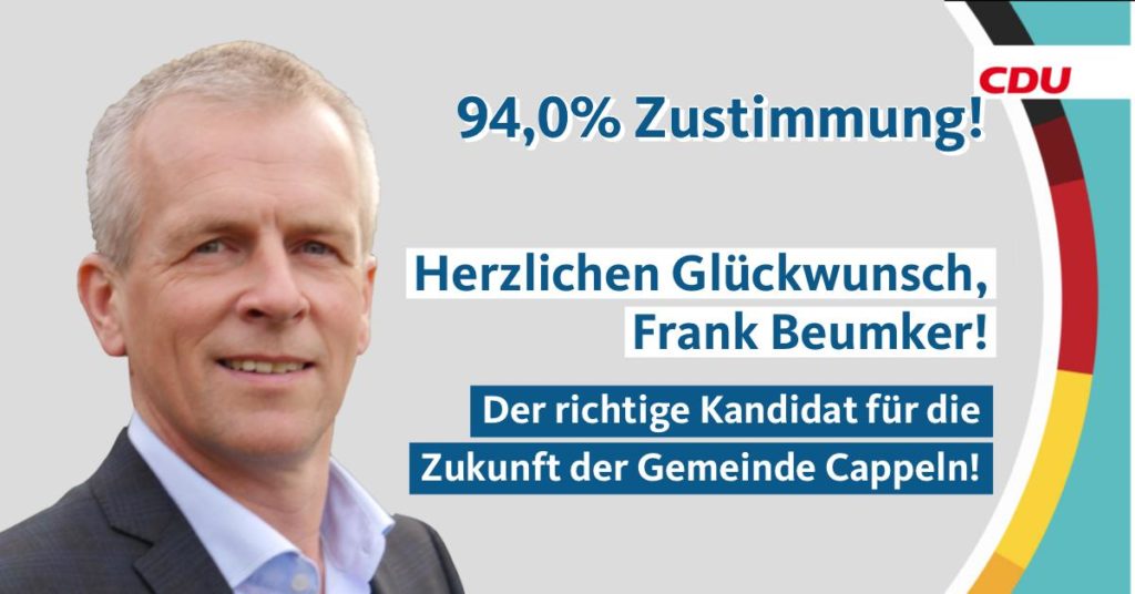 94 % Zustimmung  für Frank Beumker