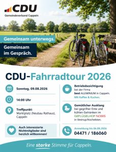 Einladung zur Radtour am 09.08.2026