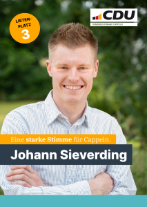 Heute stellen wir euch Johann Sieverding aus Cappeln vor!